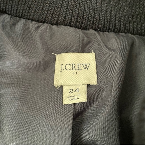 J Crew SZ 24 Village Coat Full Zip Wool Blend Pockets Mock Neck navy blue women - Picture 3 of 10